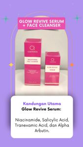 Cantikia Glow Revive Serum & Face Cleanser 3x Brightening Booster Hydration Lock Formula Resmi BPOM