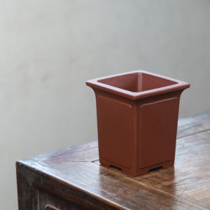 Qizixuan Fine Zisha Flower Pot Four Square Surface Lifestrong Succulent Calamus Small Cliff Plant Bonsai Desktop Basin