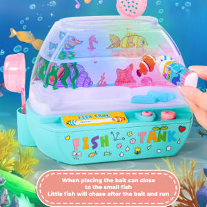 Mini mô phỏng bể cá ánh sáng lên đồ chơi bể cá nhân tạo đáng yêu đồ chơi tương tác Sáng tạo phim hoạt hình giả mạo Bể cá Bể cá trang trí