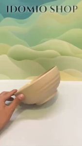 Tô Nhựa Melamine Nhám Màu Nâu Loại Dày