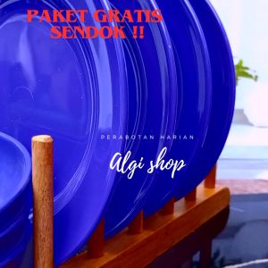 12Pcs Mangkuk seat Piring Gratis sndok isi 6Mangkuk campur 6Piring bebas BPA