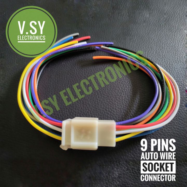 8 Pins/9 Pins 25CM Auto Wire Socket Male Female Connector Plug ...