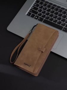 High Quality Mens Long Wallet Handbags Card Holder Large Capacity Casual Phone Pocket Zipper Money Clip Male Purses