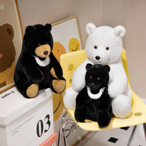 JOJO CASTLE Premium Quality Black Bear Brown Teddy Bear Stuffed Animals White Polar Bear Plush Toys Cuddle Gifts For Children Christmas Birthday