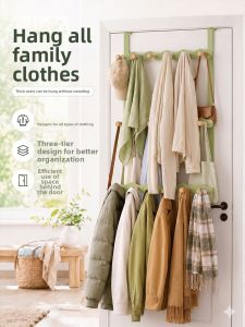 YIBANQI | Non-drilling Door Hook Clothes Hat Bag Organizer