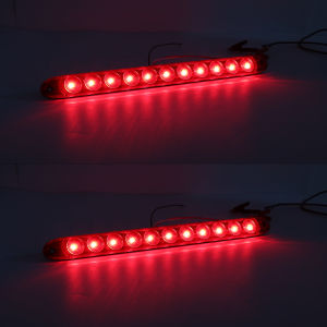 1PC Waterproof 16-Inch 11-LED Truck Tail Trailer Light with Brake Stop Park High/Low Brightness Marker Bar - 12V Amber Red White