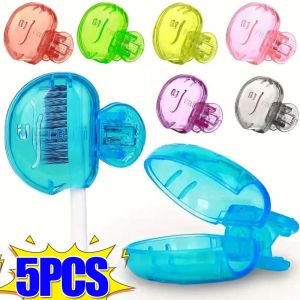 5/1Pcs Toothbrush Head Cover Clips Cap Toothbrushes Protector Portable Toothbrush Cover for Travel Hiking Camping Toothbrush Box