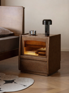 WEISHA | Solid Wood Vintage Storage Bedside Table