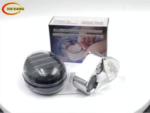 10X-40X Có Thể Gập Lại Kính Lúp Mắt Kim Loại Di Động Trang Sức Kính Lúp Có Đèn LED Cho Đồng Tiền Tem Ống Kính Quang Học Kính Lúp Cầm Tay