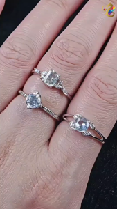 Collection Grade Super Rare Phenakite Full S925 Silver Adjustable Rings (3 Designs)
