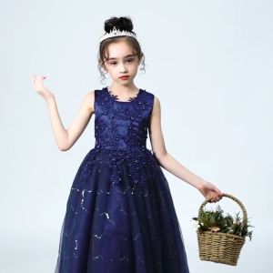 Gaun Long Dress Pesta Anak Perempuan 4 - 15 Tahun Princess Import Korea Ulang Tahun Anak Cewek