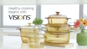 VISIONS 2pc Saucepan/Versa Pot Set with Plastic Cover