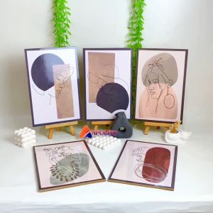 Hiasan Dinding Abstrak: Dekorasi Rumah Pastel & Pajangan Ukuran 20x30cm