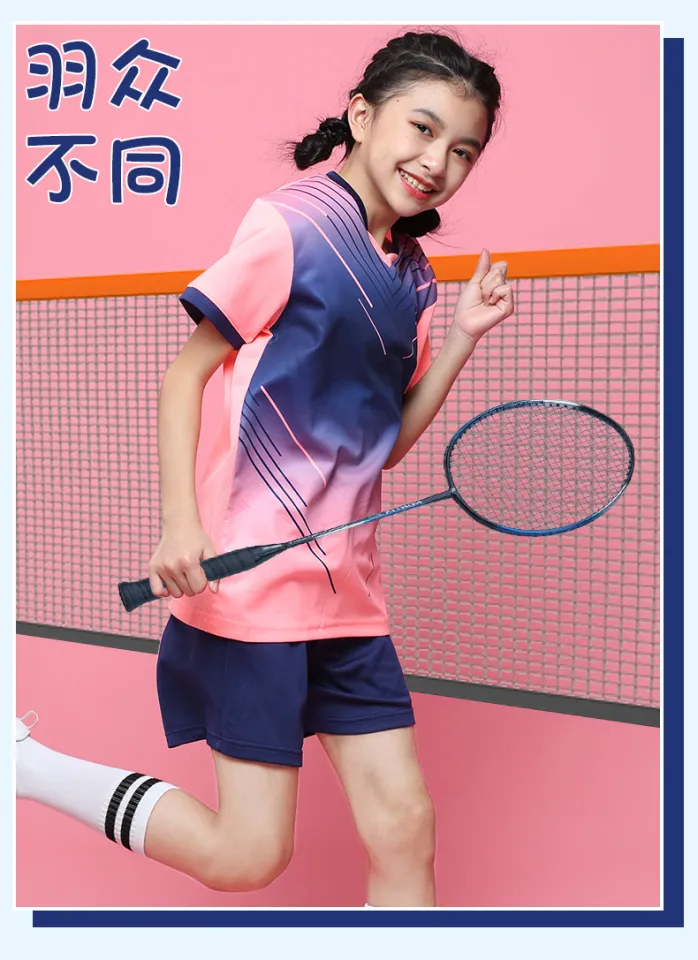 Cute Girl in a Bright Dress Playing Badminton with a Blue Racket. Stock  Photo - Image of outside, emotion: 202785638