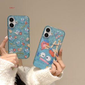 Adorable Cartoon Han Dun Ugly Fish Sanrio Phone Case Full Protection Dual Layer Silicone Cover for  13 14 pro 15 16 pro 17 pro Max