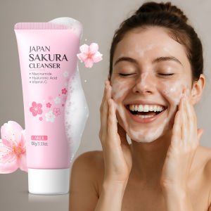 Sữa Rửa Mặt LAIKOU Nhật Bản Sakura 100g | Vitamin C & Niacinamide Sáng Da Se Khít Lỗ Chân Lông Dưỡng Ẩm Da Mịn Màng Sạch Sâu
