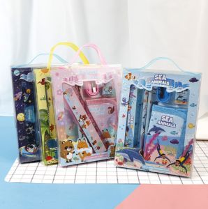 Childrens Stationery Set Christmas Gift Coin Purse Stationery Set Cartoon Portable Gift Box