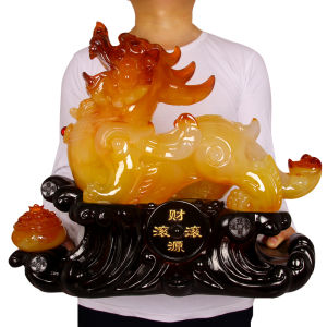 Fortune Rolling Pi Xiu Decoration Jade Picchu Living Room Office Antique Shelf Wine Cabinet Decoration Housewarming Opening-up Gifts