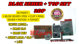BLOK SEHER SET KOMPLIT KODE-2DP CYLINDER BLOK RING PISTON MOTOR NMAX/AEROX/LEXI ORIGINAL ASLI BLOK .