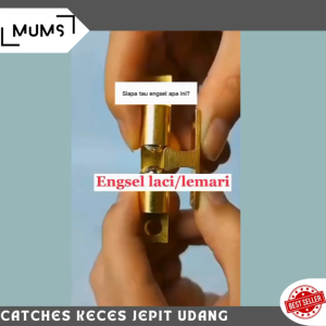 Grendel Slot Kunci Pintu Lemari Sistem Jepit Catches Keces Jepit Capit Udang Tiktak Pelor Masa Mata Ayam Kuningan Gold Silver Roller Grendel Pengait Twin Ball Catch Pengunci Lemari Kicenset - MRG