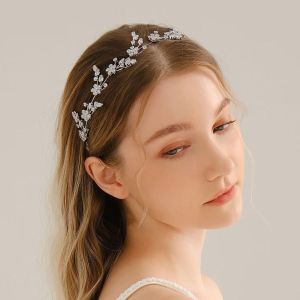 High-end หรูหราเพทายแถบคาดศีรษะ Handmade คริสตัลสวมใส่ทุกวันผม Band เพื่อนเจ้าสาวดอกไม้สาวชุดเรียบง่ายเครื่องประดับ