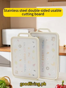 Anti-Mold Double-sided Cutting Board Anti-Slip Non-sticky Stainless Steel Cutting Board Thicken Rust Proof Kitchen Chopping Block Kitchen Use