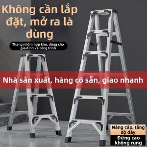 Durable Folding Extension Aluminum Ladder Home Use Dual-Sided