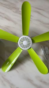 Kipas Angin Gantung Elegan Ouyashi OY-760 Warna Hijau dengan Baling Baling Bentuk Sayap Terbang dan Fitur Variable Speed