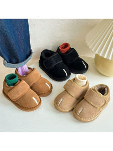 รองเท้าบูทกันน้ำแข็งเด็ก รองเท้าบูทฤดูหนาวแบบหนังสำหรับเด็กผู้ชายและเด็กผู้หญิง รองเท้าบูทกันหนาวแบบหนา รองเท้าเด็ก รองเท้าบูทกันน้ำแข็งสำหรับเด็ก