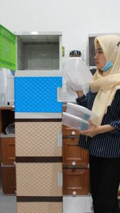 Lemari Plastik Pintu 1 Slap Kunci KIngdom Laci Buku Lemari Pakaian Kotak Penyimpanan Non kunci