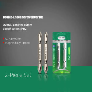 LAOA Double Ended Screwdriver Bits PH2 S2 Alloy Steel Magnetic 2Pcs 65/100/150mm for Electrician Hand Tool
