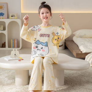 QIANSHUIMILU | Cute and Sweet Cotton Thin Long-sleeve Girls Sleepwear