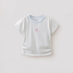 Marc&Janie | Colorful Stripes Cotton Ruffled Sleeveless T-Shirt for Girls