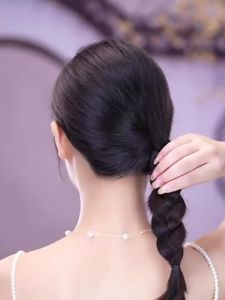NING ZHOU | Rose Flower Hair Clip Side Barrette Half-Up Styling Jaw Claw