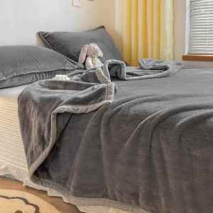 Warm Winter Coral Fleece Blanket Dual Sided