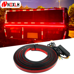 24V Led Truck Tailgate Light Strip Rear Tail Light Bar Waterproof Dynamic Additional Reverse Brake Flash Follow Warning Lights
