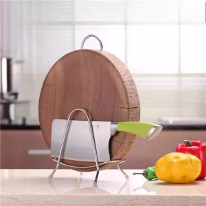 Stainless Steel Cutting Board Rack Household Pot Lid Rack Seat Kitchen Chopping Rack Storage Adhesive Board Cutting Board Rack Countertop
