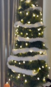 Christmas Tree Fur Garland Decor Fur Ribbon Fur Strip