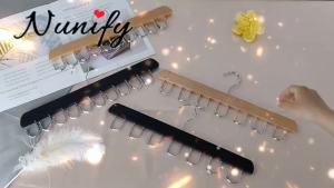1Pcs Hair Extensions Storage & Display Rack With 14/20Pcs Hooks For Hairpiece Hair Bundles Double-Sided Hair Extension Rack