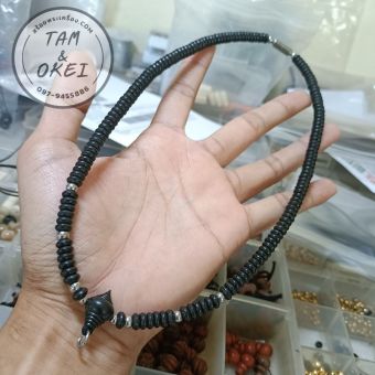 รูปจากผู้ขายบน Lazada: สร้อยคอกะลา แขวนพระเครื่อง ขุนไม้งิ้วดำ ขั้น เม็ดสแตนเลส ตั้งราคา ฿199 ขายแล้ว 73 ชิ้น