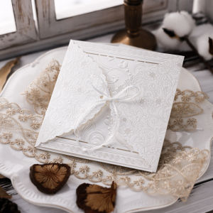 Echoes French Vintage Embossed Thank You Card Love Declaration Invitation Letter Card Festive Celebration Greeting Card