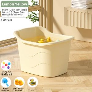 Thickened Large Bathtub for Kids Full Body Bathing with Sitting and Lying Function