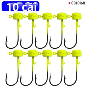 LAKBAT Ned Rig Mushroom Jig Heads Set 2.8g/3.5g/4.6g/7g Thép Carbon Cao Cấp Móc Thép Gai Cho Mồi Mềm Phụ Kiện Câu Cá 5-20 Chiếc