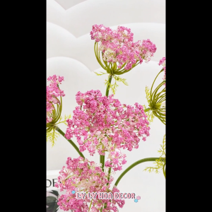 Cành cỏ điểm hoa bay chấy liệu PVC lụa cao cấp. Hoa Lụa Decor