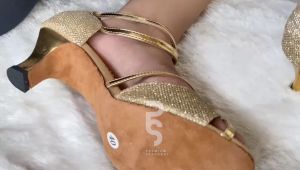 CLARETA - Sepatu Dansa Latin/Line Dance Heels 55CM