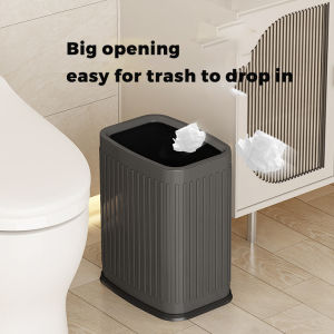 8L/15L  Open top stainless steel trash cansamll bathroom garbage candouble layers metal trash bin for bathroombedroomliving roomhotel