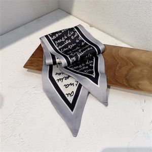 ผ้าพันคอไหมสไตล์เกาหลีใหม่ ผ้าพันคอตกแต่งฤดูใบไม้ผลิ ฤดูใบไม้ร่วง ฤดูหนาว ผ้าพันคอแฟชั่น ผ้าพันคอสำหรับผู้หญิง