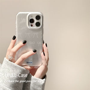 Ufull Elegant Silver Plated Butterfly Knot Phone Case Full Protection for Apple 16Promax iPhone 17 New Model 15Pro Women 14 Premium Feel 13 Niche Ins Creative Korean Style
