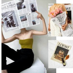 Large Size English Newspaper Magazine Handheld Prop for Photo Shooting Scene Decoration Studio Background Cloth Accessories