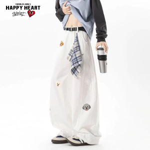 CHARLES JANGS HAPPY HEART | Heart Print Loose Fit Casual Trousers